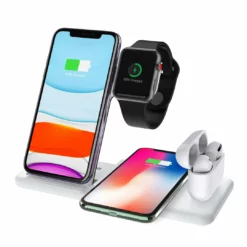 Life Easy Supply Wireless 4 In 1 Charge Stand For IPhone, Apple Watch, Airpods, Qi Wireless Charging Device Fast Charging
