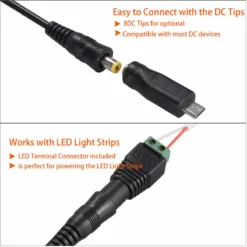 Life Easy Supply 3-12V Adjustable Power Switch Adapter 30W With 8 DC Conversion Plugs And USB Port Power Adapter