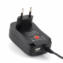 Life Easy Supply 3-12V Adjustable Power Switch Adapter 30W With 8 DC Conversion Plugs And USB Port Power Adapter