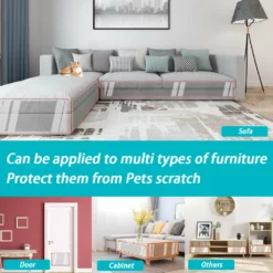 Life Easy Supply Self-adhesive Anti-Scratch Furniture Protection Tape Pet Cat Training Tape Upholstery