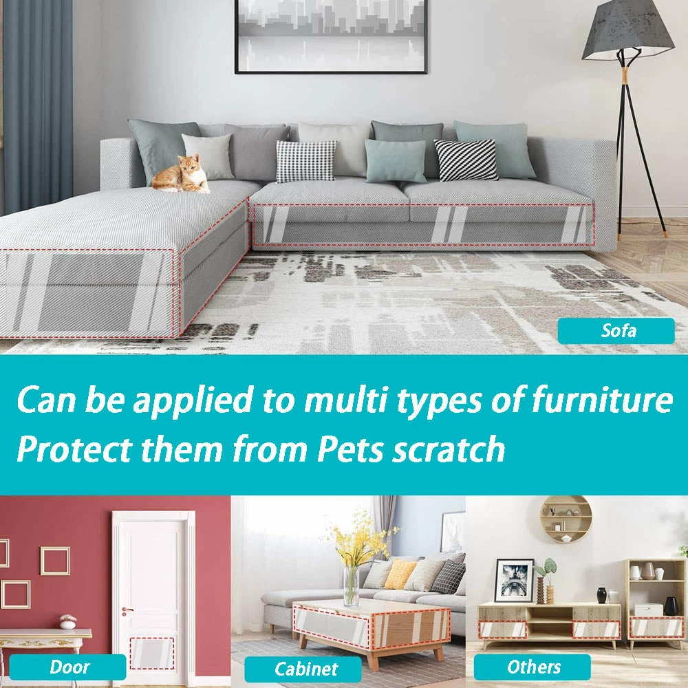 Life Easy Supply Self-adhesive Anti-Scratch Furniture Protection Tape Pet Cat Training Tape Upholstery 4 Life Easy Supply Self-adhesive Anti-Scratch Furniture Protection Tape Pet Cat Training Tape Upholstery