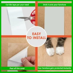 Life Easy Supply Self-adhesive Anti-Scratch Furniture Protection Tape Pet Cat Training Tape Upholstery 10 Life Easy Supply Self-adhesive Anti-Scratch Furniture Protection Tape Pet Cat Training Tape Upholstery