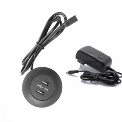 Life Easy Supply DIY Mounted Furniture USB Charging Port 5V 2A Dual USB With Power Adapter Switch & Charger