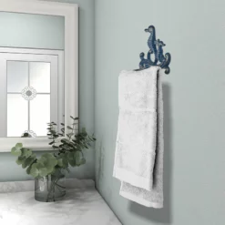Life Easy Supply Mediterranean Style Cast Iron Seahorse Towel Holder Toilet Paper Rack Cloth Holder 11 Life Easy Supply Mediterranean Style Cast Iron Seahorse Towel Holder Toilet Paper Rack Cloth Holder