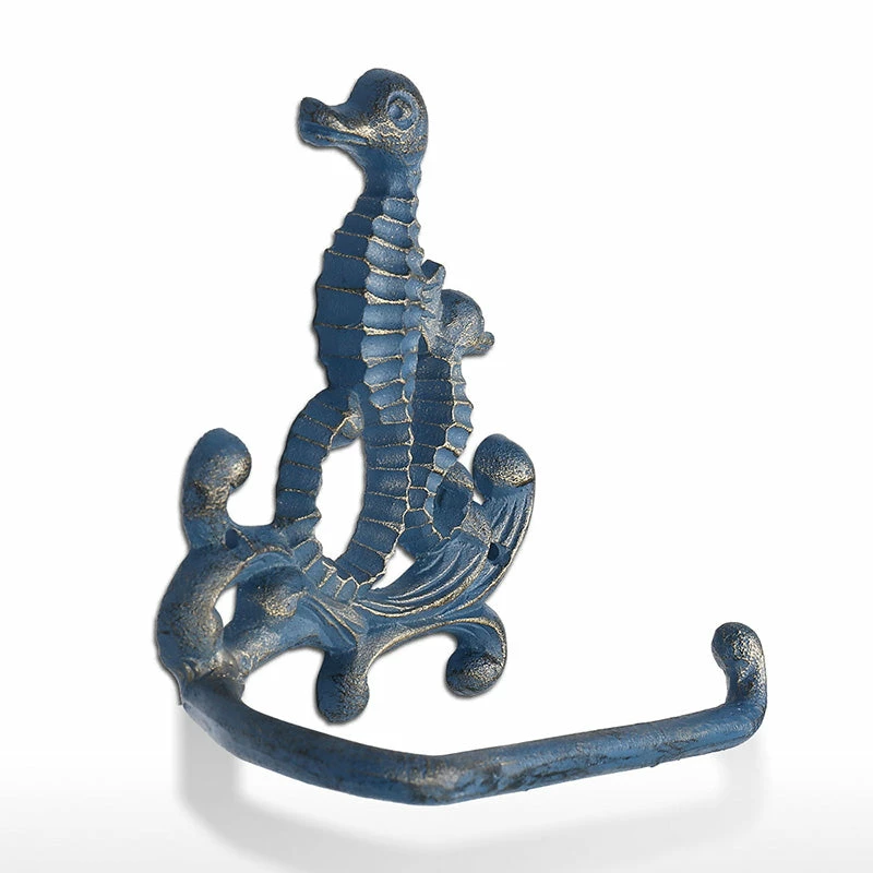 Life Easy Supply Mediterranean Style Cast Iron Seahorse Towel Holder Toilet Paper Rack Cloth Holder 4 Life Easy Supply Mediterranean Style Cast Iron Seahorse Towel Holder Toilet Paper Rack Cloth Holder