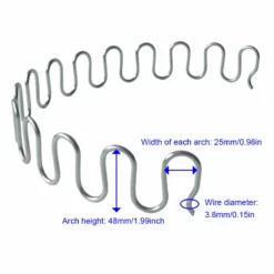 Life Easy Supply Extra Length Upholstery Zig-Zag Spring Kit-6pk Springs Clips Nails For Furniture Chair Couch Repair