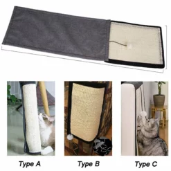 Life Easy Supply Sisal Furniture Cats Scratch Protection Mat - Suitable For Sofa Couch Recliner & More