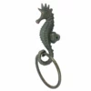Life Easy Supply Retro Cast Iron Seahorse Towel Holder Mediterranean Style Creative Wall Mounted Towel Ring