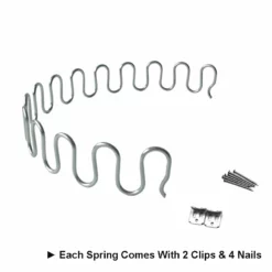 Life Easy Supply Extra Length Upholstery Zig-Zag Spring Kit-6pk Springs Clips Nails For Furniture Chair Couch Repair