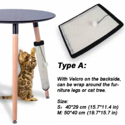 Life Easy Supply Sisal Furniture Cats Scratch Protection Mat - Suitable For Sofa Couch Recliner & More