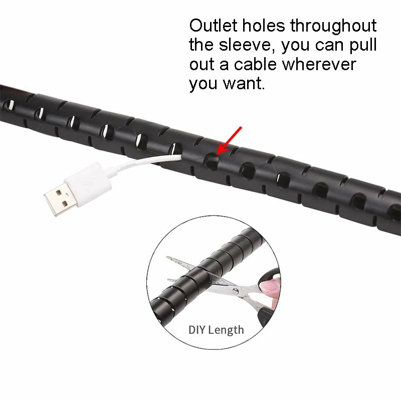 Life Easy Supply 118 In Cable Protection Sleeve For Cords Organization & Against Pets Chew Damage 5 Life Easy Supply 118 In Cable Protection Sleeve For Cords Organization & Against Pets Chew Damage