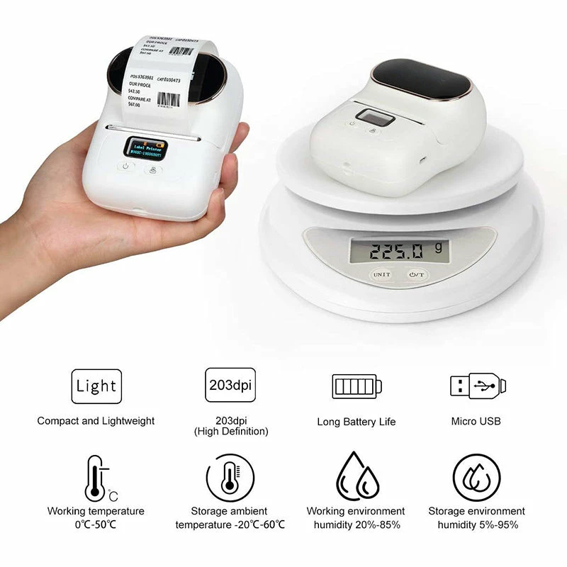 Life Easy Supply M110 Portable Bluetooth Thermal Printer Mini Mobile Sticker Label Maker, QR Barcode Clothing Jewelry Label Printing Machine 7 Life Easy Supply M110 Portable Bluetooth Thermal Printer Mini Mobile Sticker Label Maker, QR Barcode Clothing Jewelry Label Printing Machine