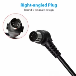 Life Easy Supply Right Angled 2 Button Remote Controller For Riser Recliner Lift Chair W/ Round 5 Pin Plug