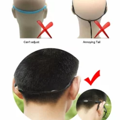 Life Easy Supply Adjustable Anti Slippery Eyeglass Retainer Strap No Tail Silicone - 3 Pack