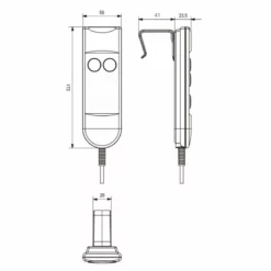 Life Easy Supply Universal 2 Button 5 Pin Remote Controller For Lifting Chair Replacement Recliner Switch