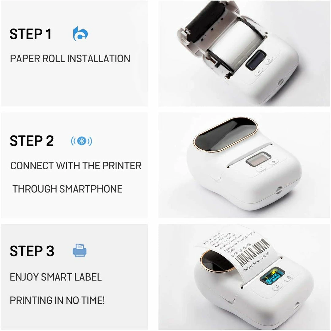 Life Easy Supply M110 Portable Bluetooth Thermal Printer Mini Mobile Sticker Label Maker, QR Barcode Clothing Jewelry Label Printing Machine 9 Life Easy Supply M110 Portable Bluetooth Thermal Printer Mini Mobile Sticker Label Maker, QR Barcode Clothing Jewelry Label Printing Machine