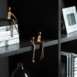 Life Easy Supply Cast Iron Ornaments Leisure Sitting Sculpture - Set Of 3