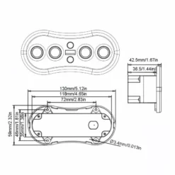Life Easy Supply 6 Buttons Control Switch For Recliner Sofa Chair With USB & LED-backlit