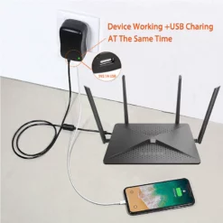 Life Easy Supply 3-12V Adjustable Power Switch Adapter 30W With 8 DC Conversion Plugs And USB Port Power Adapter