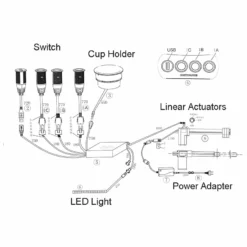 Life Easy Supply EMoMo E202A-R Junction Box /Control Box For Home Theater Chair