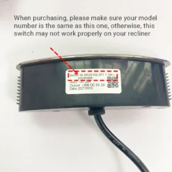Life Easy Supply Switch & Charger MLSK35-G(LSF)1.3M-L Recliner Switch & Junction Box 5 Button USB