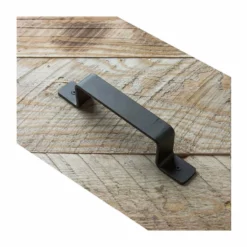 Life Easy Supply 2 Pcs Vintage Wooden Door Handle Pull Industrial StyleBlack Metal Barn Door Handle With Screws