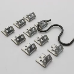 Life Easy Supply 100pcs Upholstery Zig-Zag Spring Clips S Clips DIY Chair & Sofa Spring Repair Clips - With Plastic Sleeve