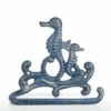 Life Easy Supply Mediterranean Style Cast Iron Seahorse Towel Holder Toilet Paper Rack Cloth Holder