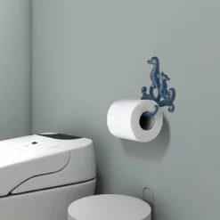 Life Easy Supply Mediterranean Style Cast Iron Seahorse Towel Holder Toilet Paper Rack Cloth Holder 10 Life Easy Supply Mediterranean Style Cast Iron Seahorse Towel Holder Toilet Paper Rack Cloth Holder
