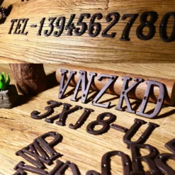 Life Easy Supply 3 Inch Vintage Wrought Iron House/Mailbox Number, DIY Cast Iron Alpabet Letter With Install Screws Other Products