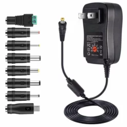 Life Easy Supply 3-12V Adjustable Power Switch Adapter 30W With 8 DC Conversion Plugs And USB Port Power Adapter